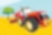 Illustration of red tractor in a field