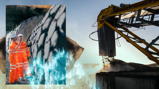 Two engineers inspecting machinery