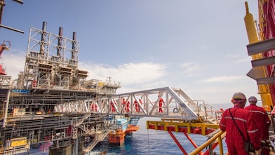 A new platform built alongside the existing Malampaya gas field