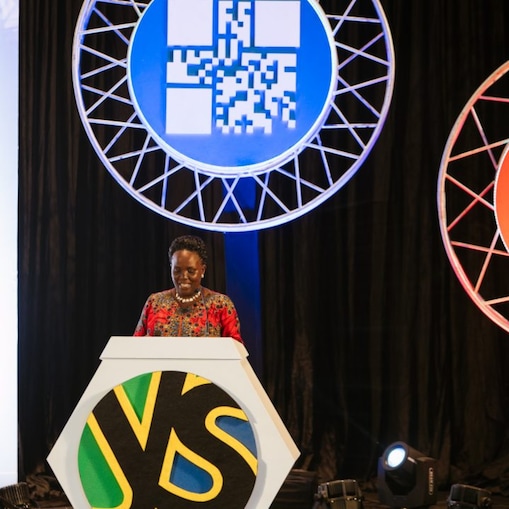 The Guest of Honor, Minister of Education giving an Opening Speech