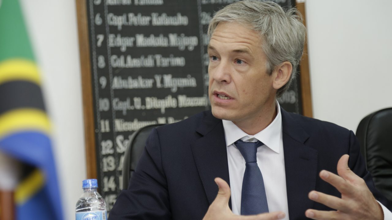 Shell Tanzania Managing Director and Country Chair Mr. Frederik Grootendorst. adressing the Lindi RC