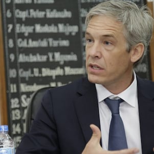 Shell Tanzania Managing Director and Country Chair Mr. Frederik Grootendorst. adressing the Lindi RC