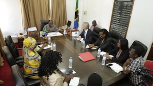 RC Lindi Hon. Godfrey Zambi adressing the meeting