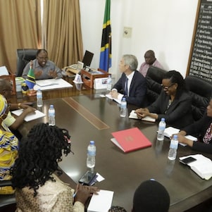 RC Lindi Hon. Godfrey Zambi adressing the meeting