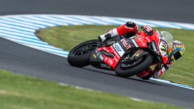 Ducati rider racing superbike in the superbike world championship